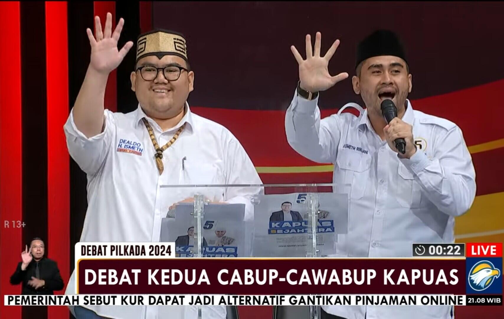 Debat Publik Kedua, Paslon Dealdo-Ismeth Usung Visi Kapuas Sejahtera