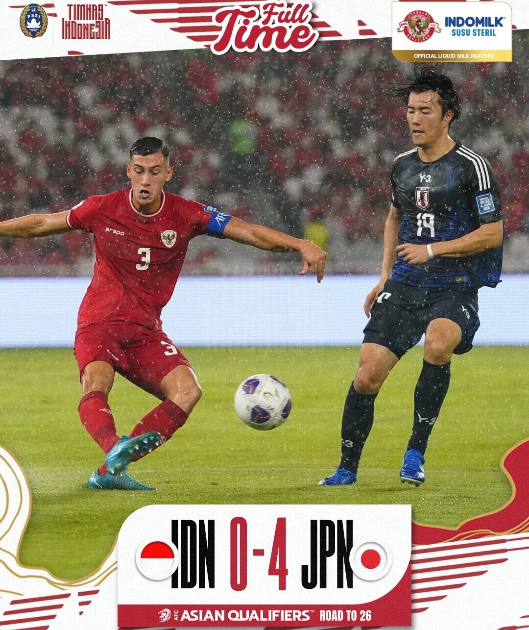 5 Faktor yang Membuat Timnas Indonesia Kalah Telak 0-4 dari Jepang