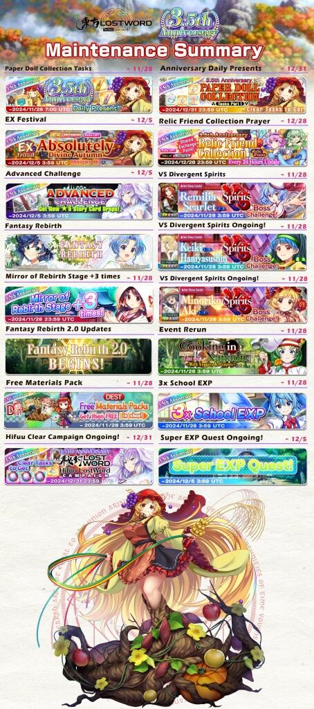 Update 19/11/2024