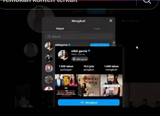 Akun IG Calon Wakil Wali Kota Bekasi Gushol Follow Bintang Bokep, Biji Mana Nih Gan?