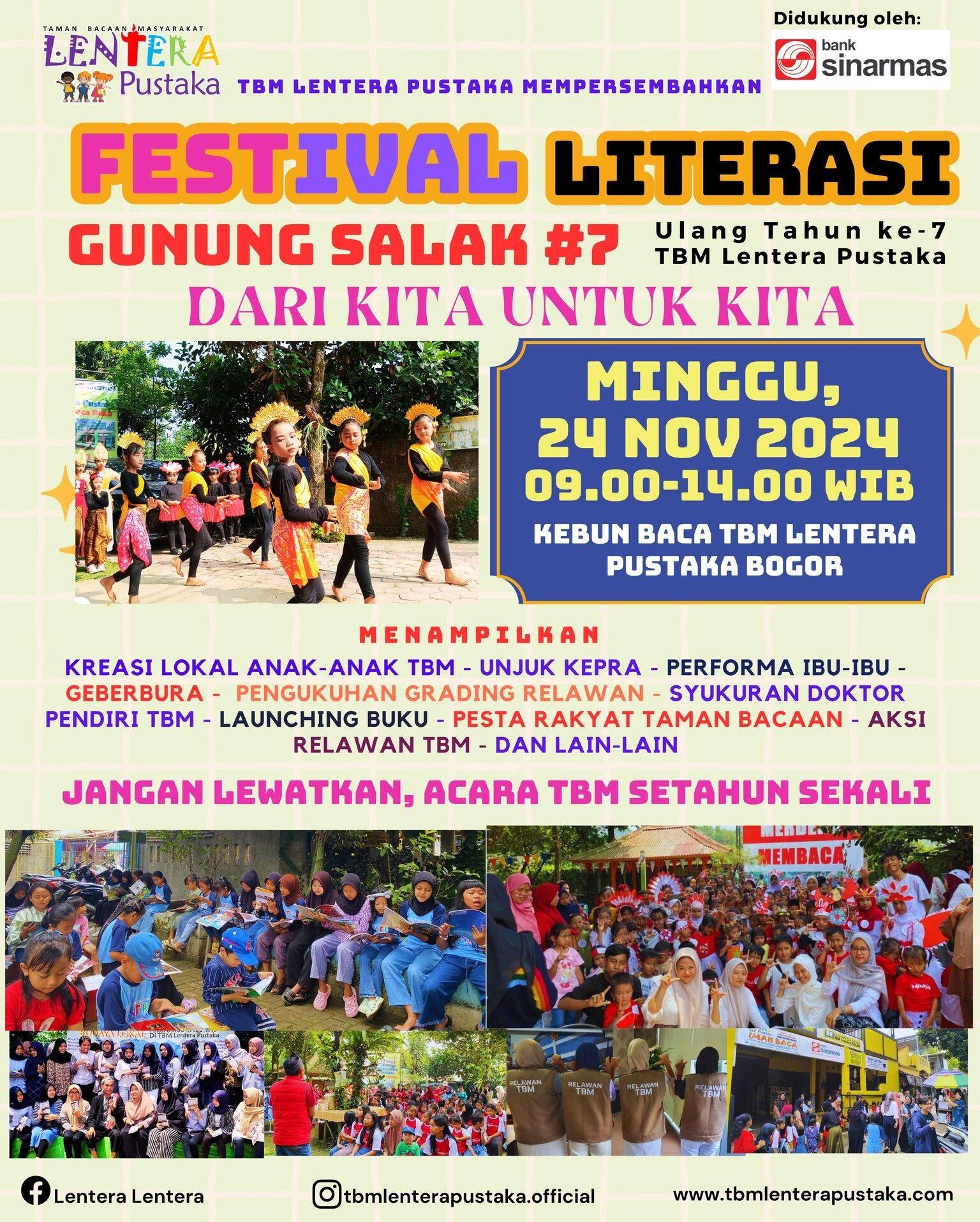 Tentang Festival Literasi Gunung Salak, Momen Ajak Warga Bogor Membaca Buku