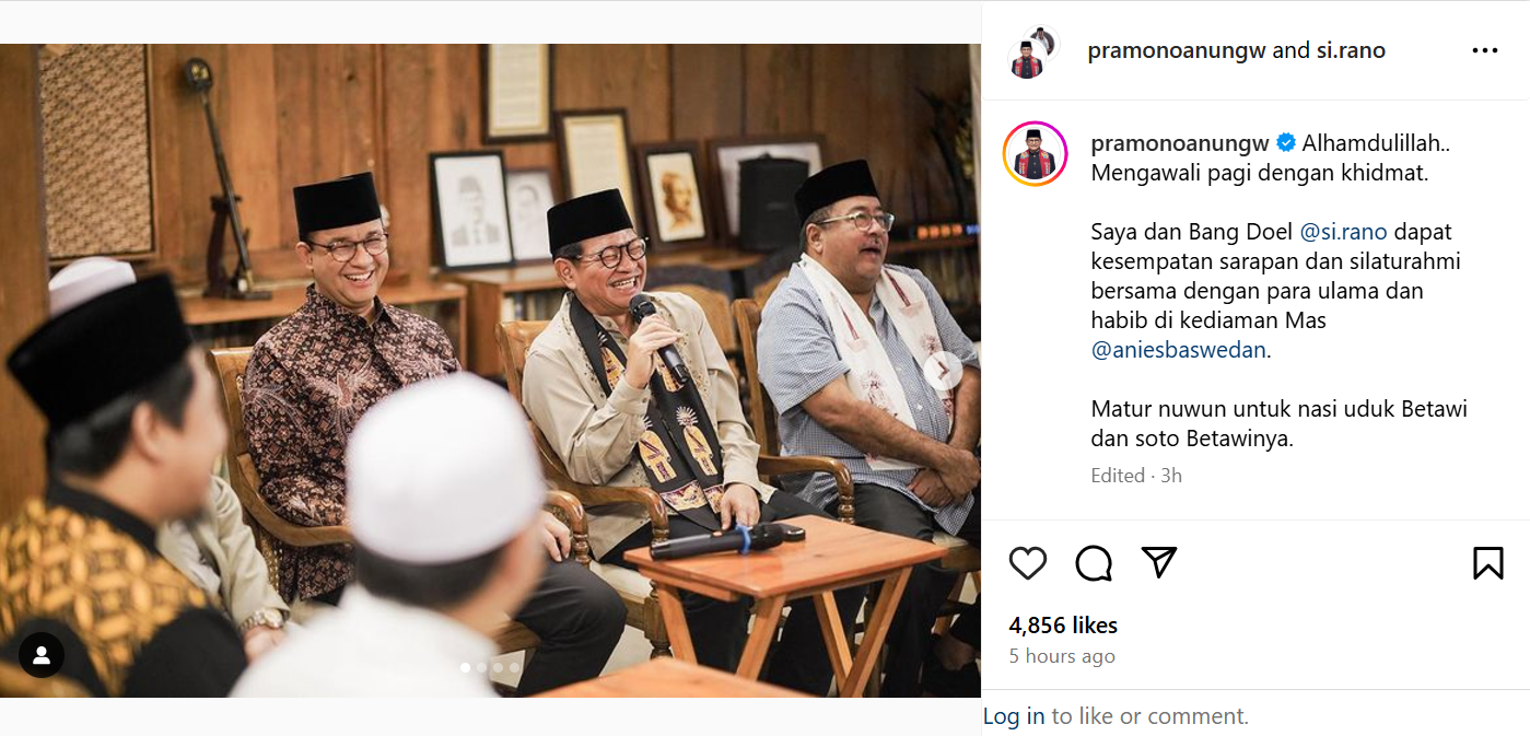 Anies Baswedan Berpose 3 Jari