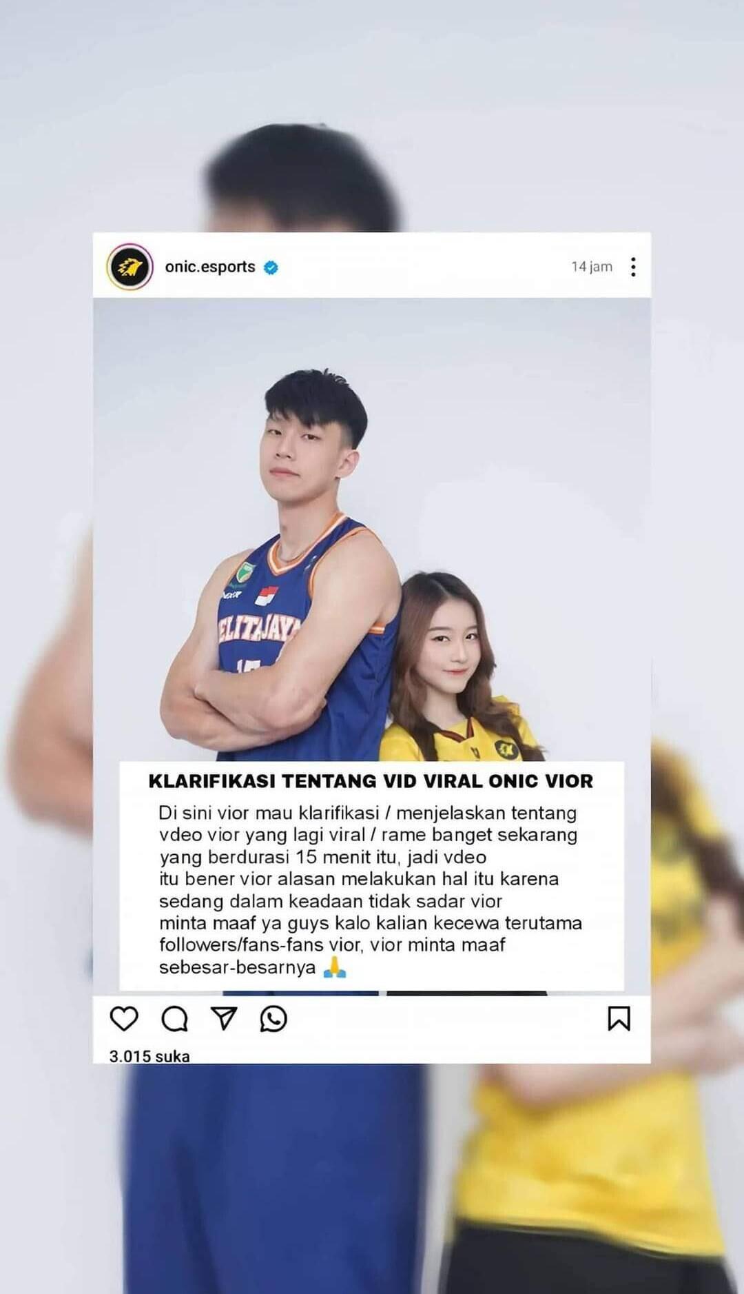 Viral! Link Video Syur Mirip Vior Onic 15 Menit tersebar di Internet