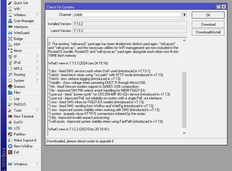 RILIS Apa yang baru pada MikroTik RouterOS 7.13.3