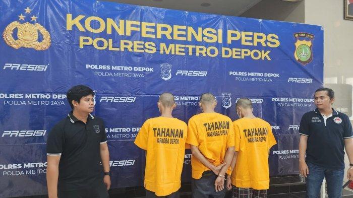 Polres Metro Depok Tangkap 3 Tersangka Narkoba Senilai Rp1,4 Miliar