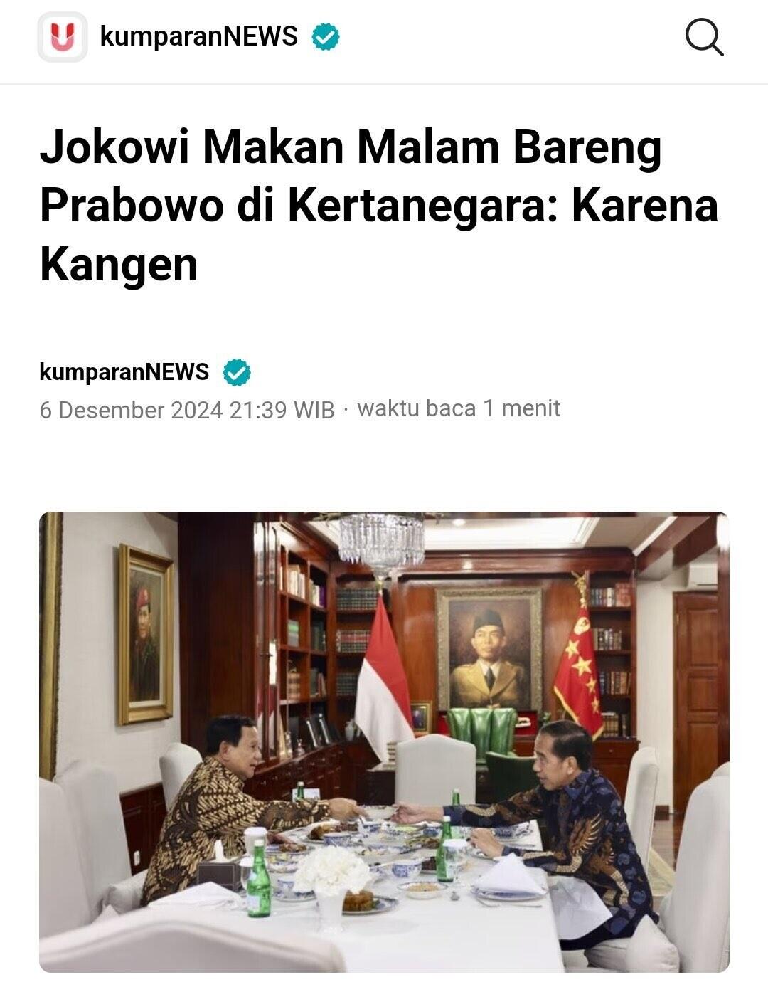 Prabowo Tepati Jabji, Wajib Lapor Kepada Presiden Jokowi