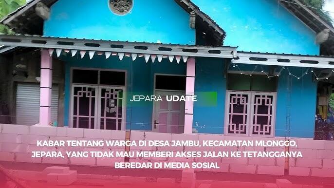Waduh, Lho Kok Bisa? Seorang Warga di Jepara Bangun Tembok Depan Rumah Tetangganya