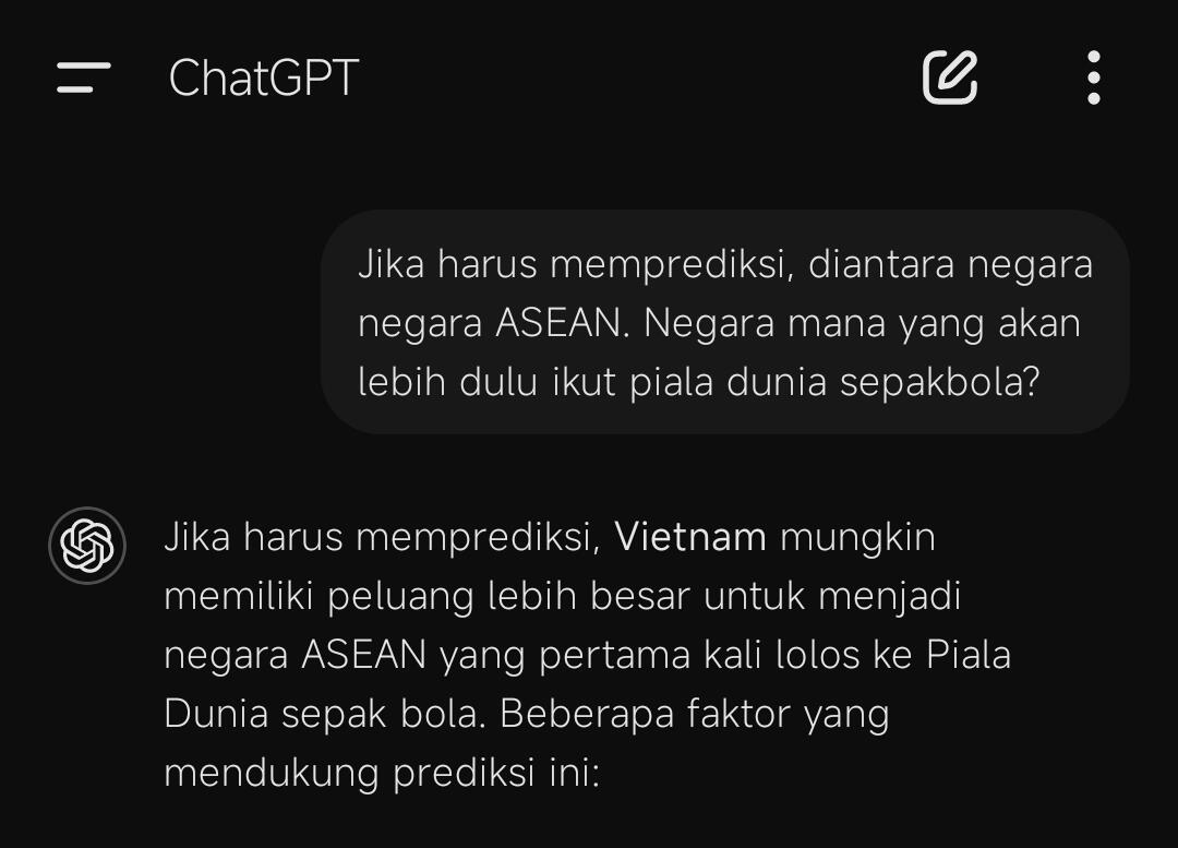 TIMNAS INDONESIA KE PIALA DUNIA? CHATGPT MENJAWAB.