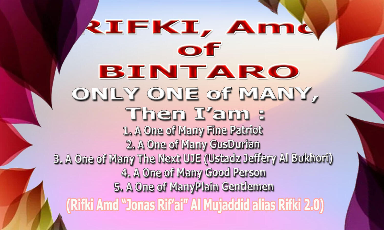 (Muhasabah 2.0) The True Muslims Natures upto Dzurriyat Nabi Natures/Personalities