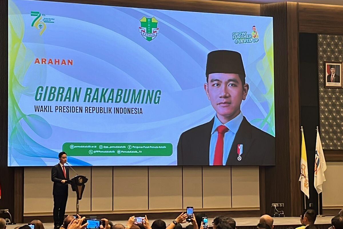 Di Acara Pelantikan PP Pemuda Katolik, Gibran Cerita Dikeluarkan dari PDIP