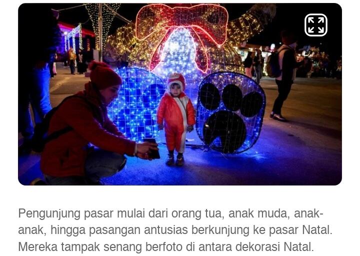 Dekorasi Natal Menghiasi Kota Damaskus Suriah