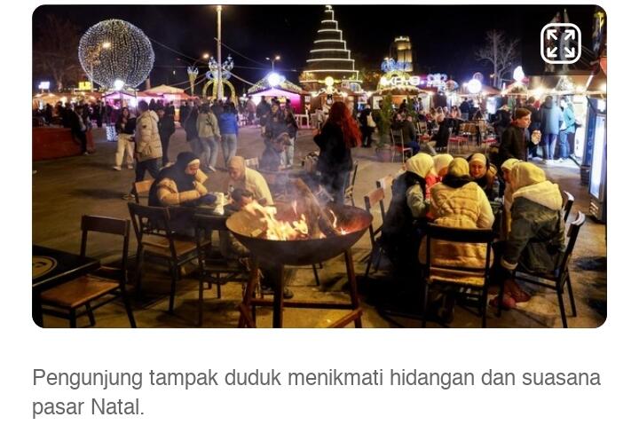 Dekorasi Natal Menghiasi Kota Damaskus Suriah
