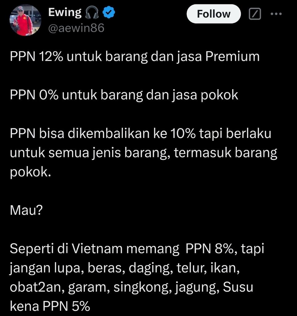 Ditjen Pajak Ungkap Hitungan PPN 12%, Harga Minuman & TV Jadi Segini