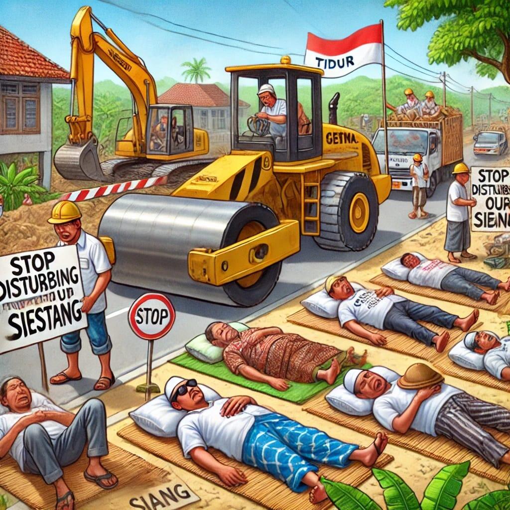 Ormas Tidur Siang Merasa Dirugikan Dengan Adanya Proyek Perbaikan Jalan Nasional