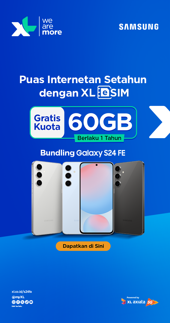 XL Axiata Makin Komit Teknologi Esim, Rilis Paket Bundling eSIM Samsung Galaxy S24