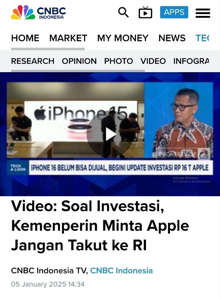 Soal Investasi, Kemenperin Minta Apple Jangan Takut ke RI