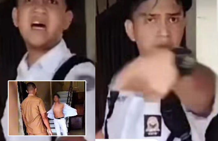 Murid Temperamen, Bi*dab Buka Baju Nantang Guru Adu Jotos di Sekolah