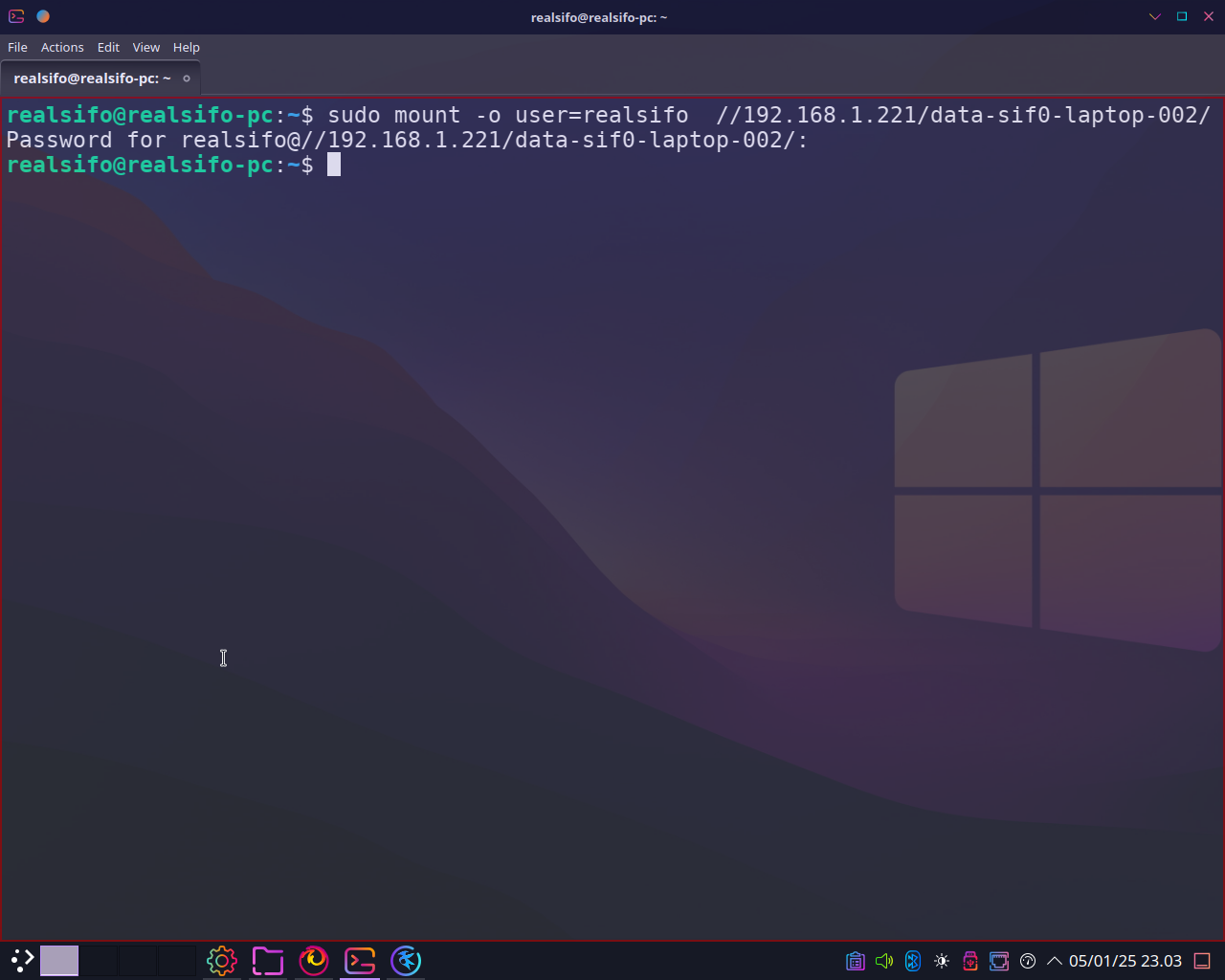 MEMOUNT SAMBA DI GNU LINUX