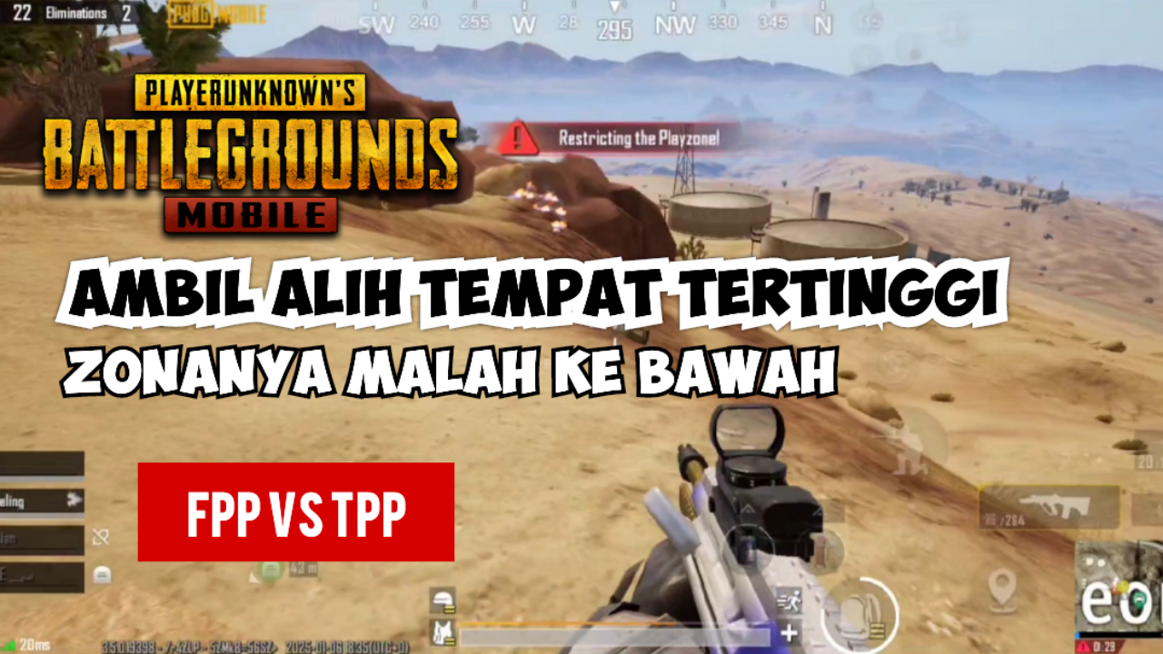 (Video)&#91;FPP vs TPP&#93; Ambil Alih Tempat Tertinggi, Zonanya Malah Ke Bawah - PUBG MOBILE
