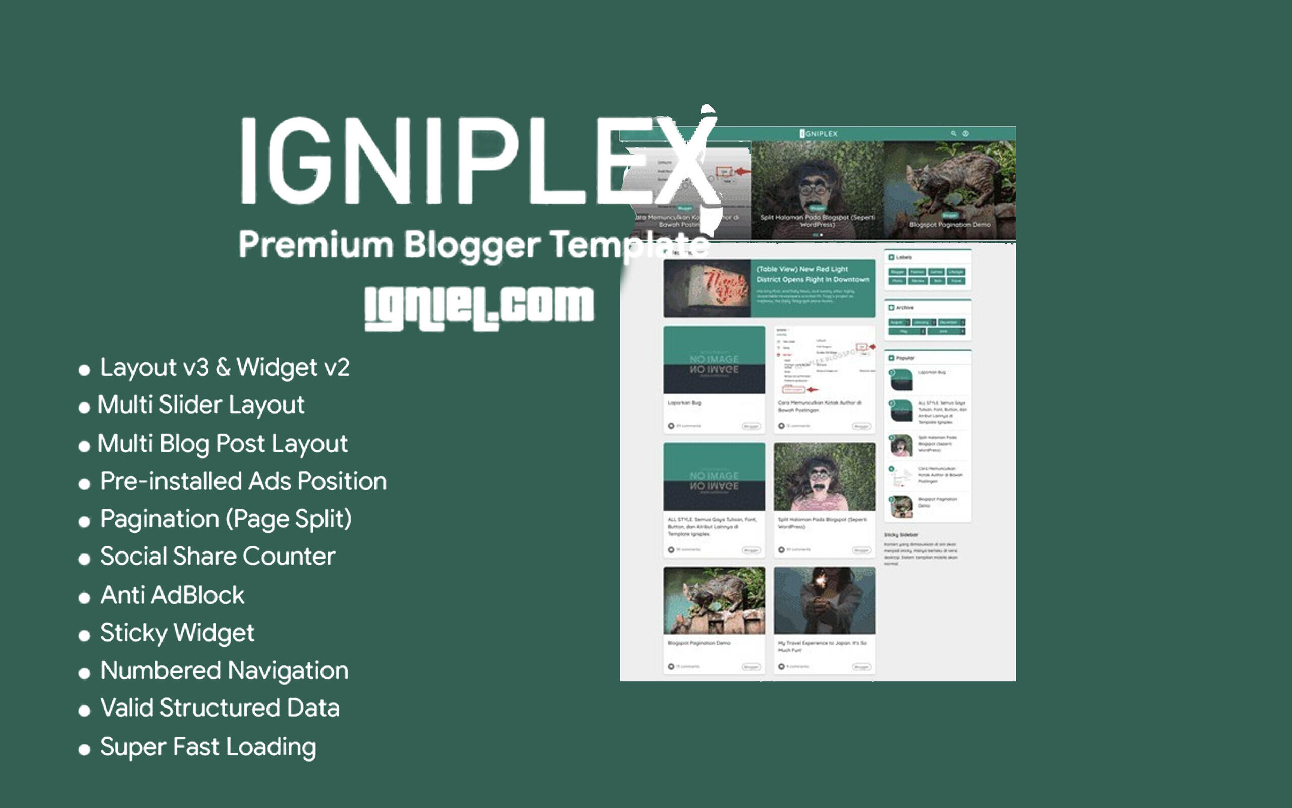 Donwload Template Igniplex V3 Redesain Premium FreeTemplate Igniplex 