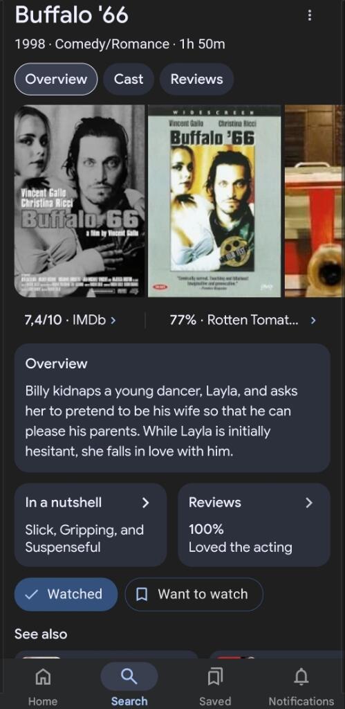 Movie: Buffalo '66(1998)
