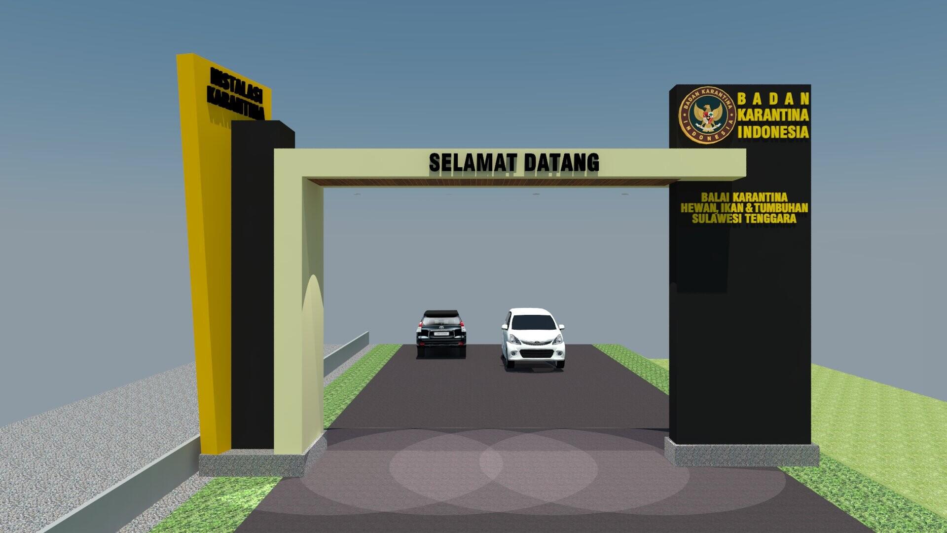 API: Pembuatan Huruf Timbul Badan Karantina Indonesia oleh PAW percetakan kendari