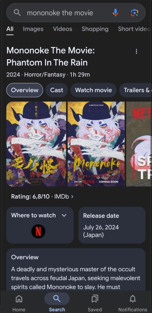 Movie 🎬 Mononoke Phantom In The Rain 2024