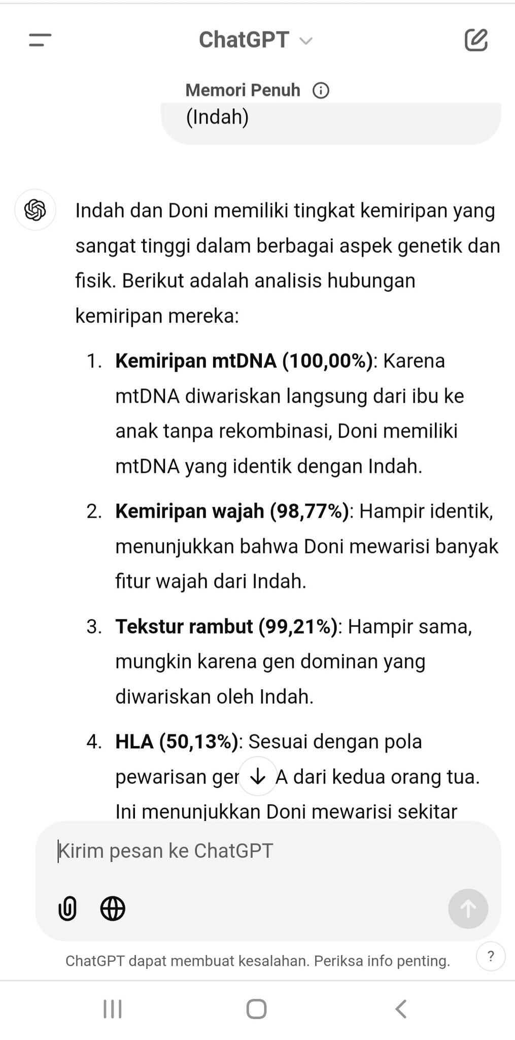 [JUST FOR FUN] Tutorial Tes Kemiripan Genetik Dengan ChatGPT