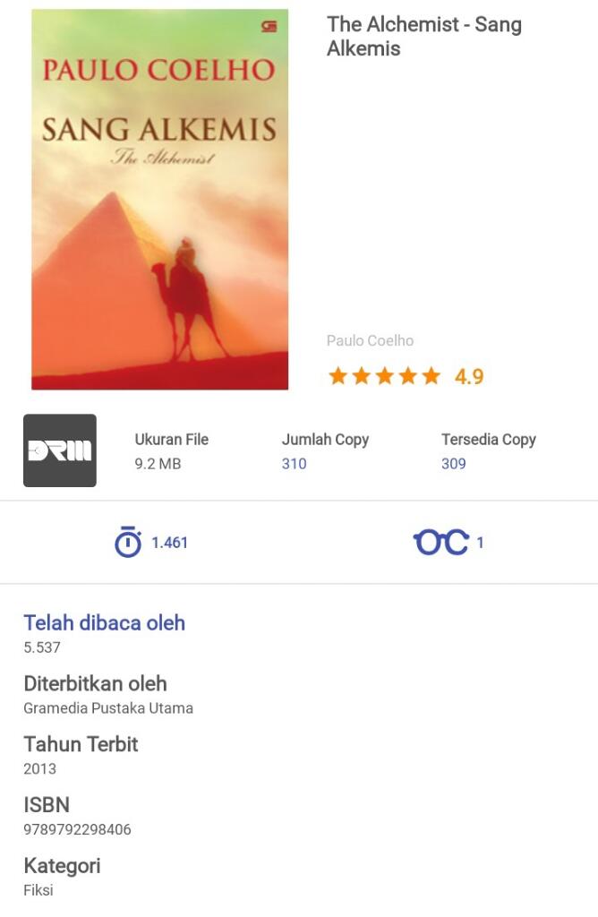 Review Buku &quot;The Alchemist&quot; atau &quot;Sang Alkemis&quot;