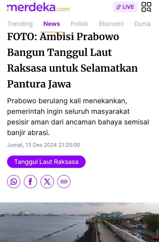 Eks Wamen ATR Raja Juli: Penerbitan SHGB Pagar Laut Wewenang Tangerang
