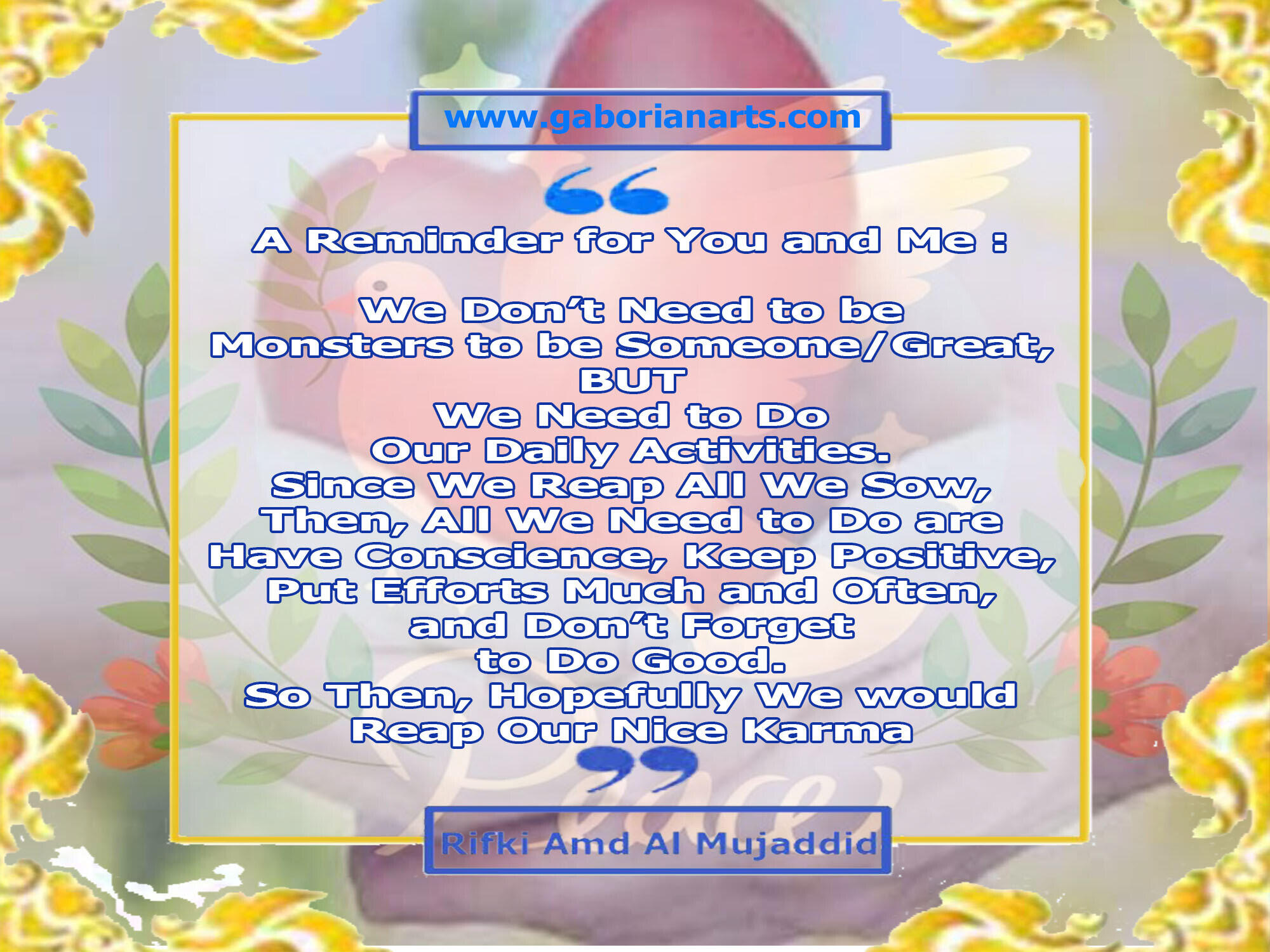 (ADV Muhasabah + Nasionalisme)Postulat=Ilmu Cahaya*(Ilmu Air+Ilmu Padi)+Ilmu Api