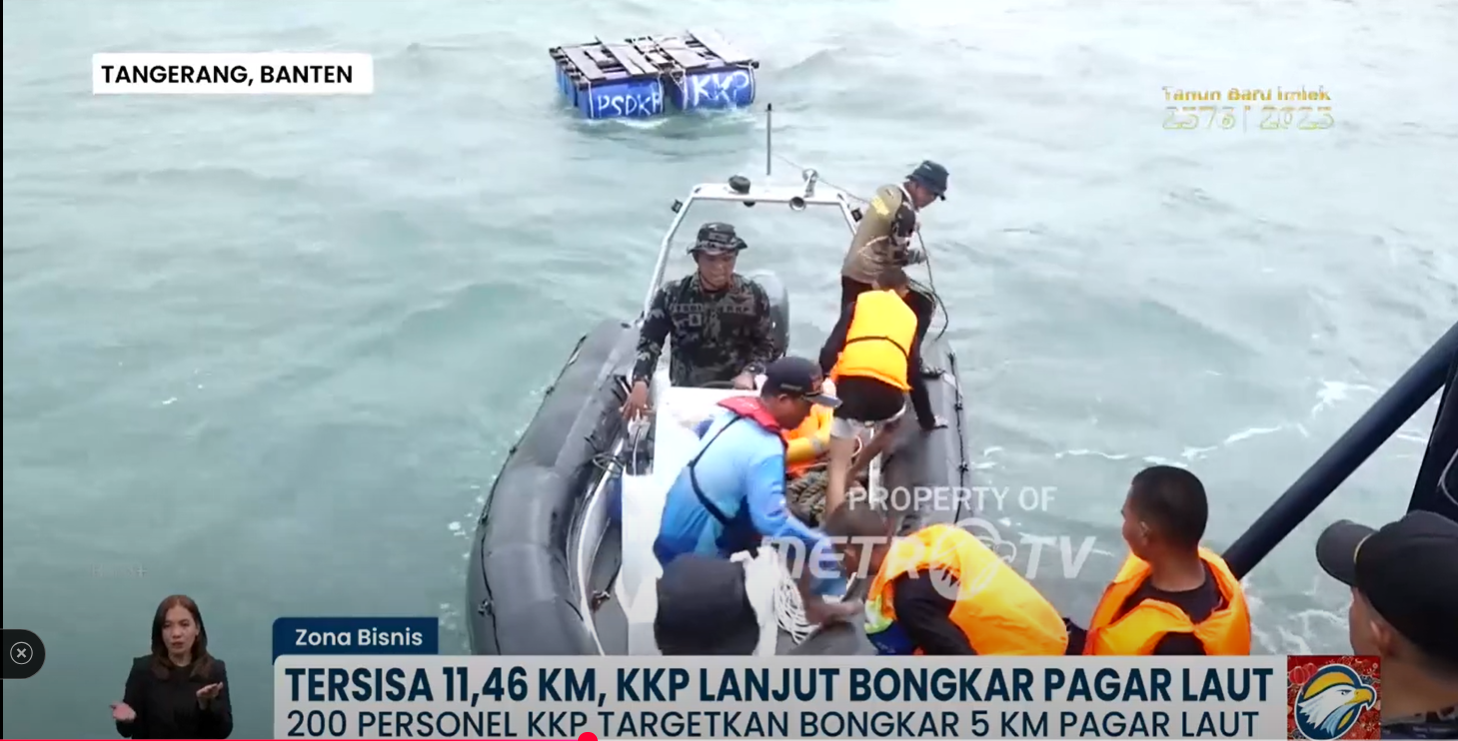 200 Personel KKP Targetkan Bongkar 5 KM Pagar Laut
