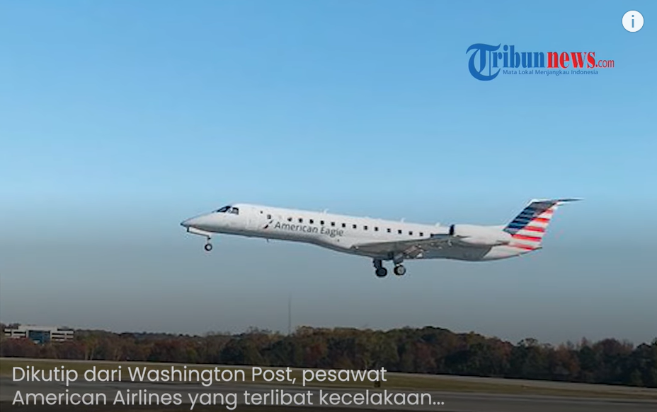 Tabrakan Pesawat American Airlines dan Helikopter Black Hawk milik Angkatan Darat AS