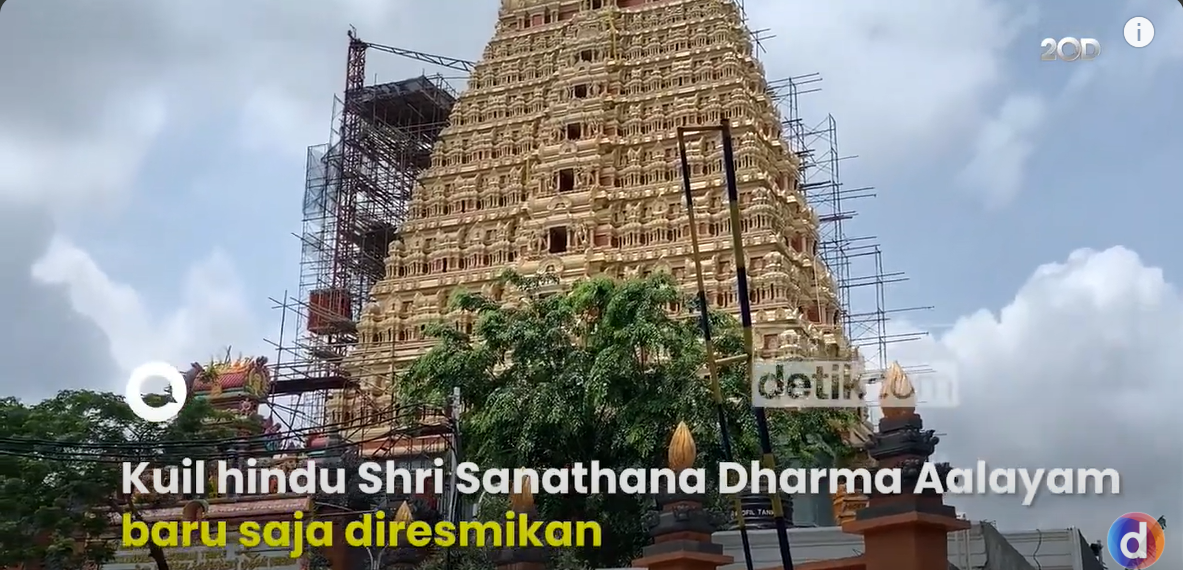Kuil Hindu Terbesar di Asia Tenggara Diresmikan