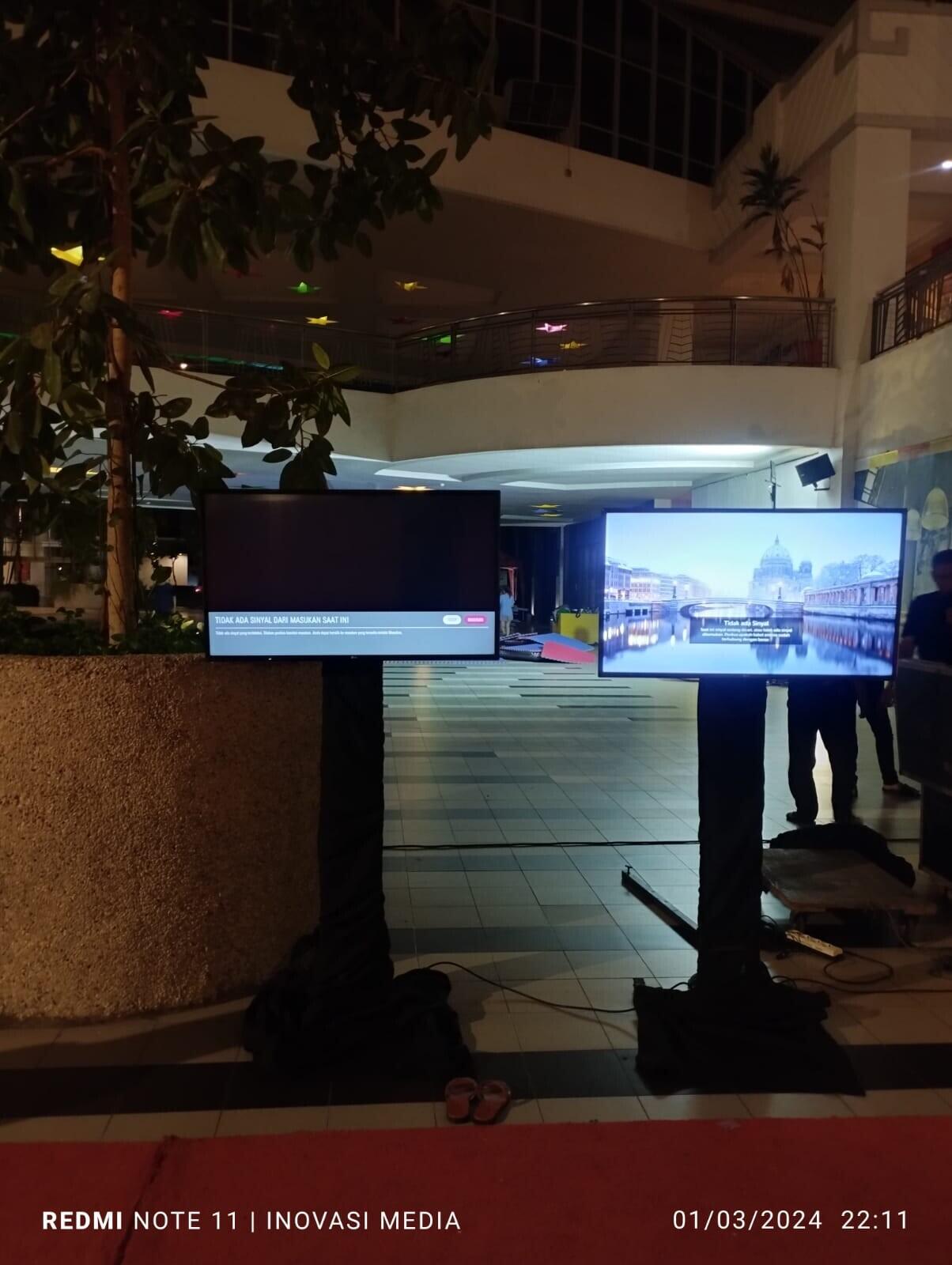 Sewa TV Surabaya Termurah Support Event kuran 32 65 Inch Telepromter Matador