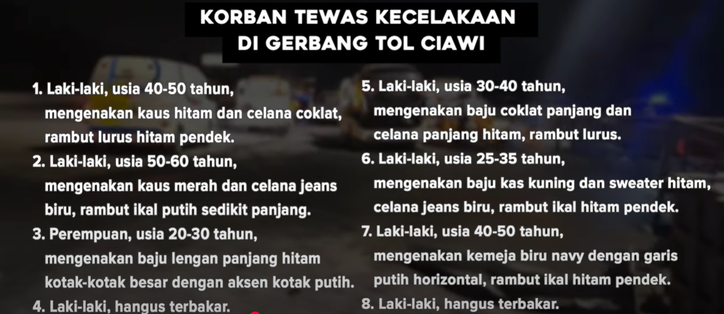Kecelakaan Beruntun di Gerbang Tol Ciawi, Bogor
