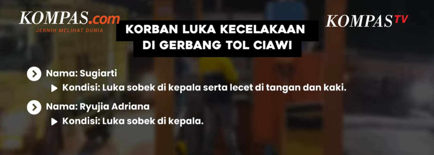 Kecelakaan Beruntun di Gerbang Tol Ciawi, Bogor