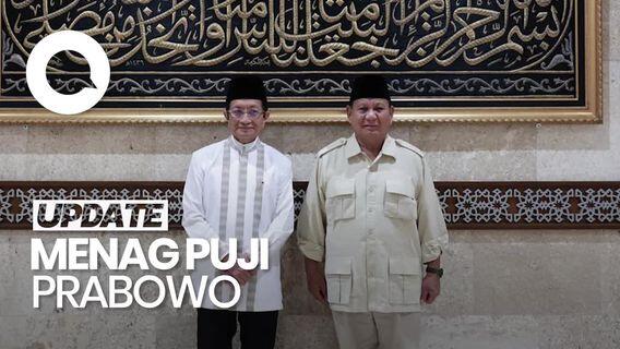 Menag Puji Bahasa Inggris Prabowo: Pantas Jadi Headline Media Internasional