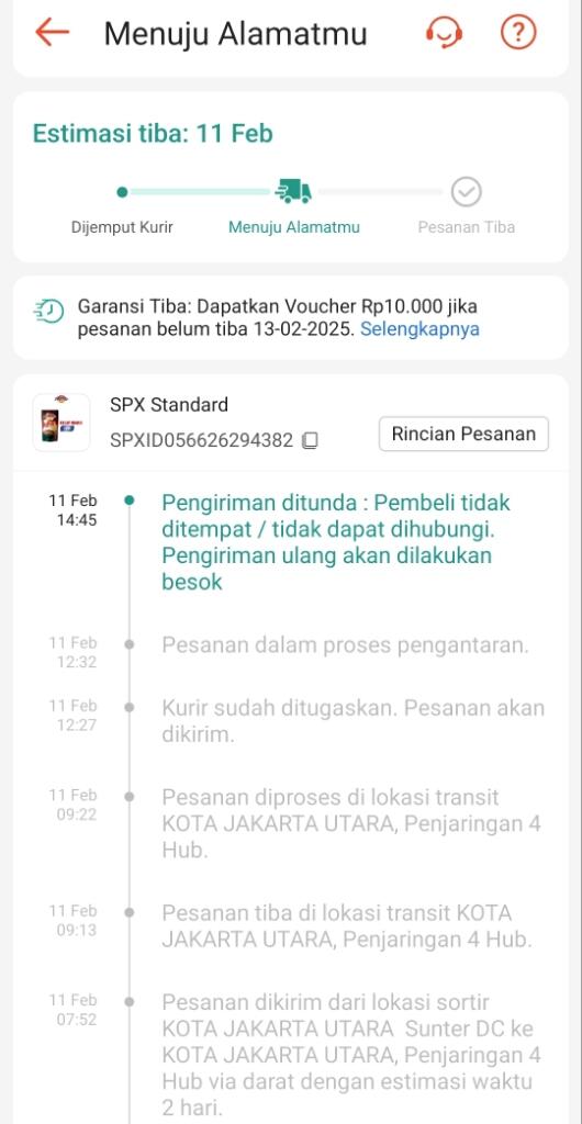 Pengiriman Ditunda Shopee Spx Dengan Alasan...
