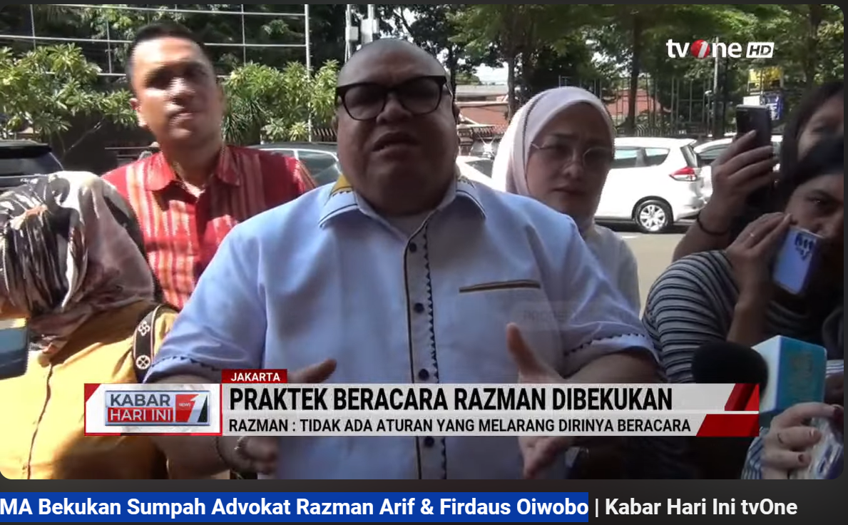 MA Bekukan Sumpah Advokat Razman Arif & Firdaus Oiwobo