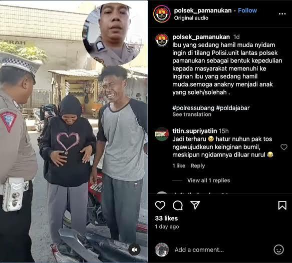 Waduh! Ibu-ibu asal Subang ini Ngidam Ditilang Polisi, Hehehe