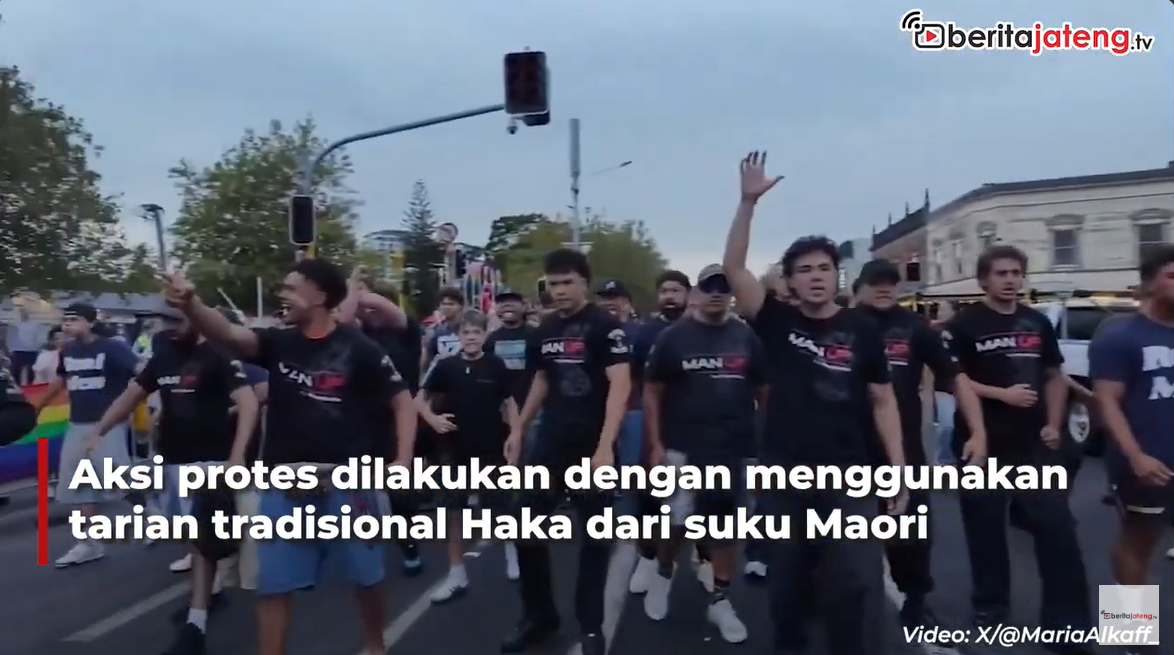 "Real Man" Suku Maori Protes terhadap Parade LGBT Rainbow di New Zealand