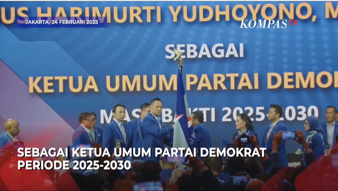 Sah! AHY Terpilih Kembali Jadi Ketum Demokrat 2025-2030