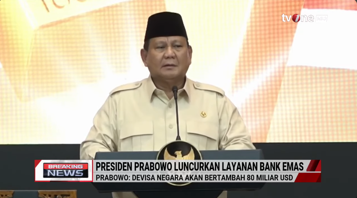 Presiden Prabowo Resmi Luncurkan Layanan Bank Emas