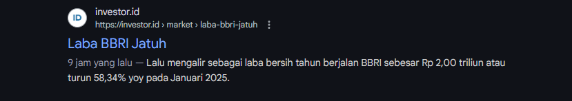 BBRI Cetak Laba Rp 2 Triliun pada Januari