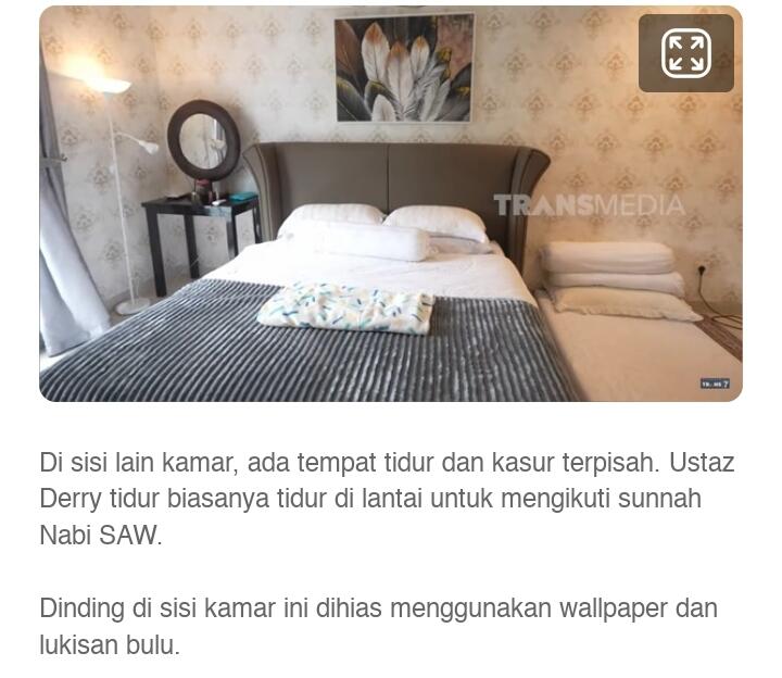 Intip Rumah Ustaz Derry Sulaiman, Ada Lukisan Kaligrafi Rp 1 Miliar