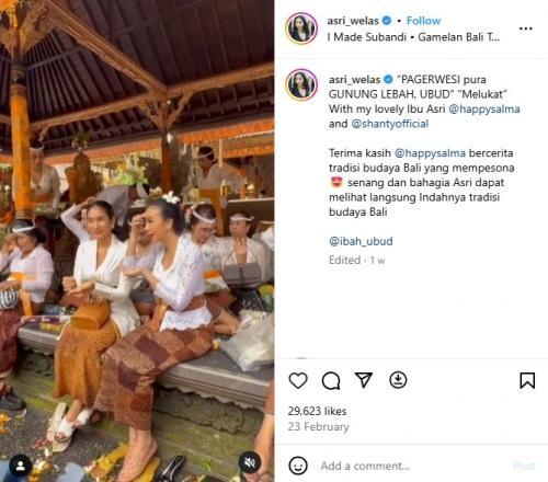 Asri Welas usai Jalani Melukat di Bali Usai Resmi Bercerai