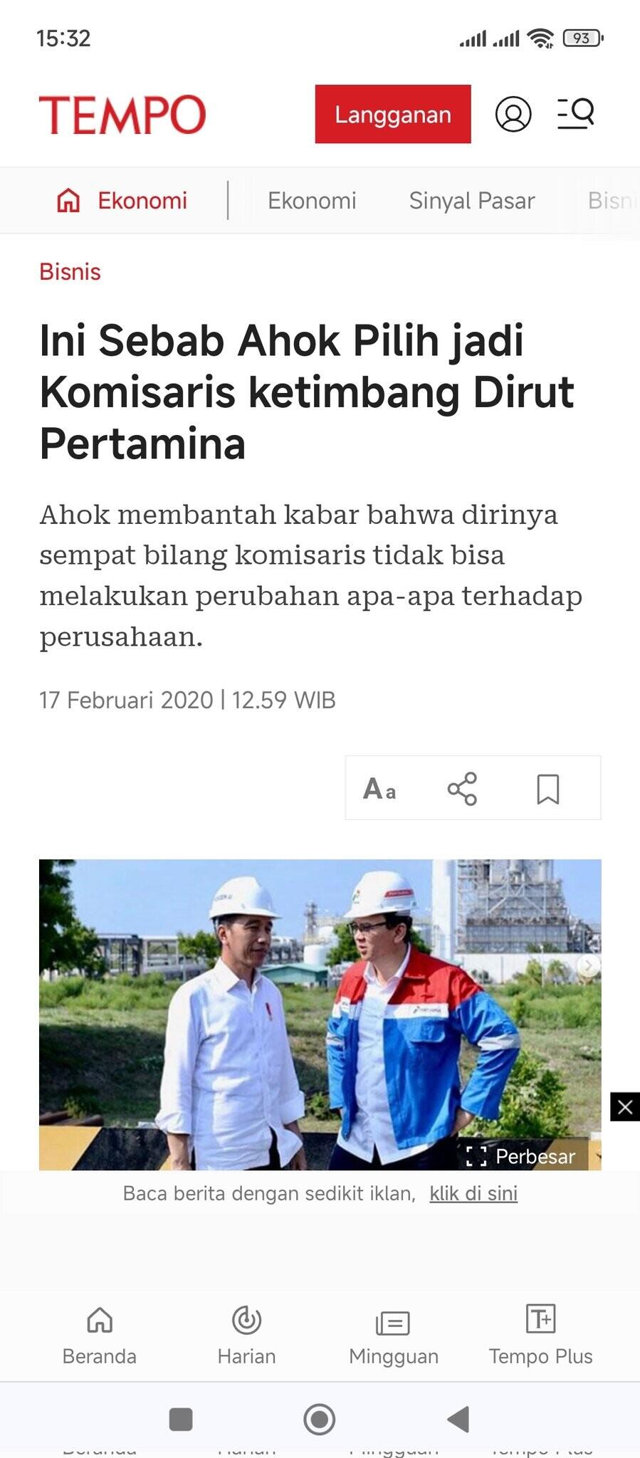Golkar Dorong Ahok Diperiksa di Kasus Pertamina, Benny Harma: Membiarkan Korupsi