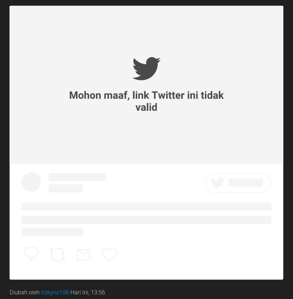 Kaskus Error Fitur Embed