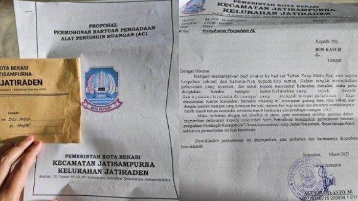 Heboh! Lurah Jatiraden Bekasi Edarkan Proposal Minta Bantuan AC untuk Kantor